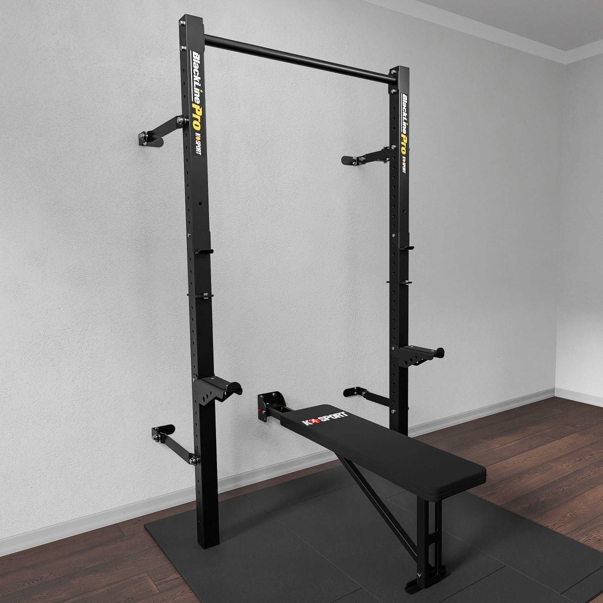 Opvouwbaar Wall Rack met Halterbank - Afbeelding 3